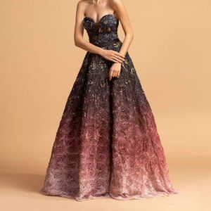 Coya Collection Ombre Rosette Formal Dress